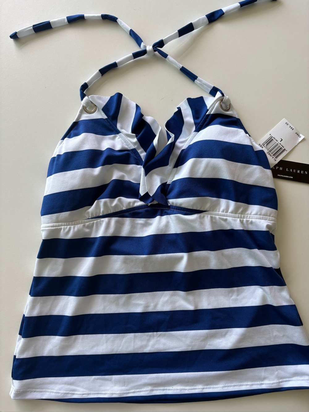 NWT Ralph Lauren Nautical Tankini Top - Size Large